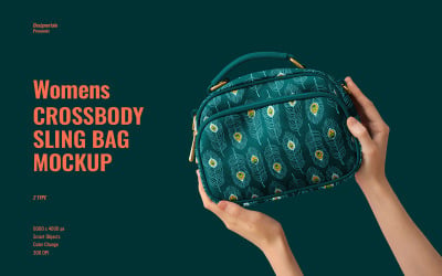 Set di mockup di borsa a tracolla da donna