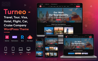 Turneo - тема WordPress для подорожей, турів, віз, готелів, авіарейсів, автомобілів, круїзних компаній