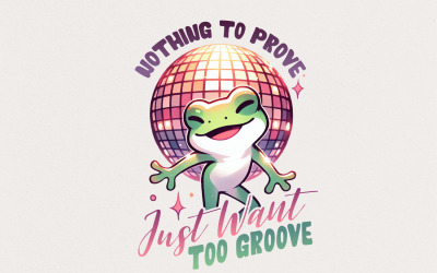 Groovy Frog Graphic, Funny Frog Png, Sublimation désarticulée, Frog Lady Png, Frog Saying, Disco Frog