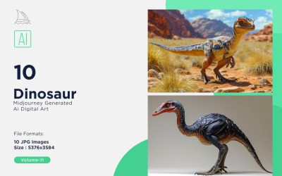 Dinosaur realistic Photography 10 Set V-11