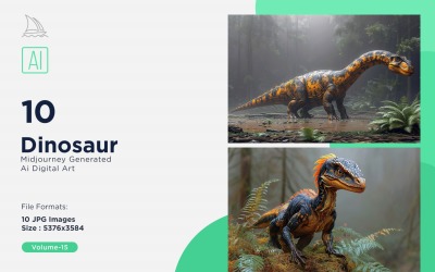Dinosaurie realistisk fotografering 10 set V-15