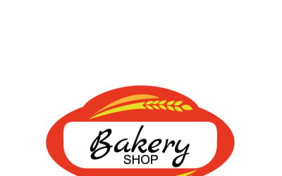 面包店徽标图标矢量插图模板