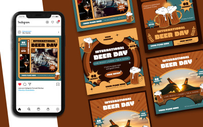 International Beer Day Instagram Post Template