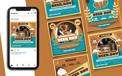 International Beer Day Instagram Post Template 1