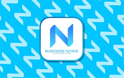 WEB en APP N brief Logo ontwerp - tech-merkidentiteit