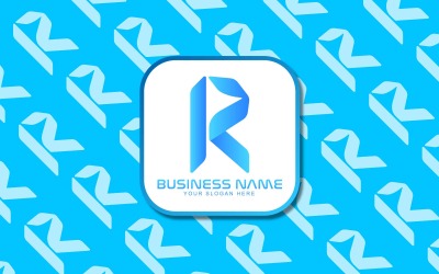WEB en APP R brief Logo ontwerp - tech-merkidentiteit