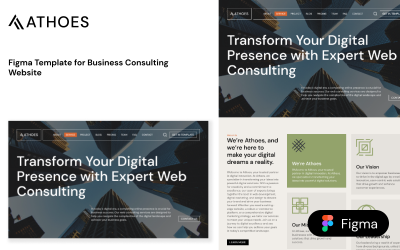 Athoes - Template Figma para site de consultoria de negócios