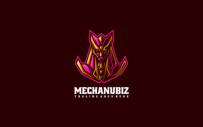 Mechanubis-Maskottchen-Cartoon-Logo