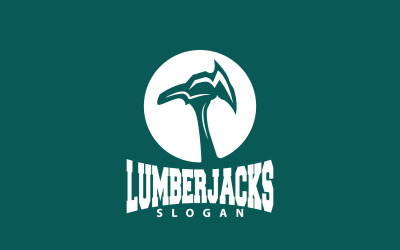 Ascia Logo Utensile da taglio per legno Silhouette LumberjackV21