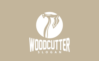 Yxlogotyp Träkapverktyg Silhouette LumberjackV18