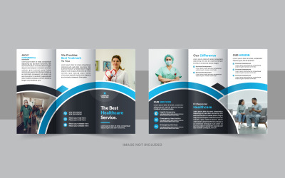 Conception d&amp;#39;une brochure à trois volets sur les soins de santé ou la médecine ou d&amp;#39;une brochure d&amp;#39;affaires à trois volets