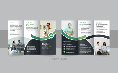 Healthcare or medical trifold brochure or business trifold brochure design layout