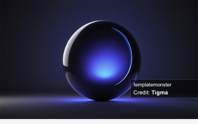 Leuchtende Kugel: Zeitgenössische digitale Kunst