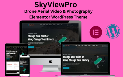 SkyViewPro - Tema de WordPress para Elementor de fotografía y vídeo aéreo de drones