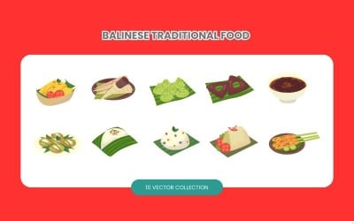 Balinese traditionele voedselset