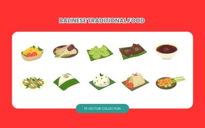 Ensemble de plats traditionnels balinais