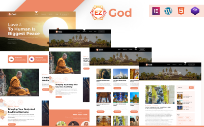 EZ God: Uitgebreide aanbidding en religieuze diensten WordPress-thema