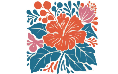 Illustration vectorielle de fleur silhouette