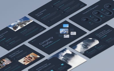 Modello di presentazione PowerPoint del profilo aziendale nemorfico vol. 2