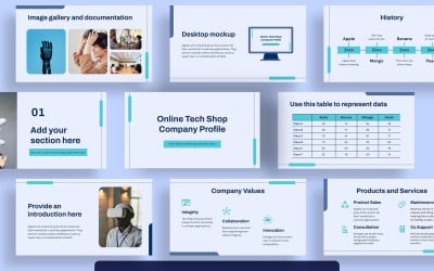 在线科技商店公司简介 Google 幻灯片