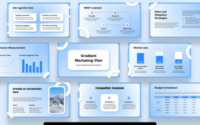 Plan de marketing dégradé PowerPoint
