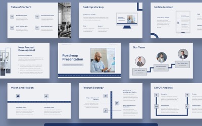 Roadmap zakelijke Keynote-presentatiesjabloon