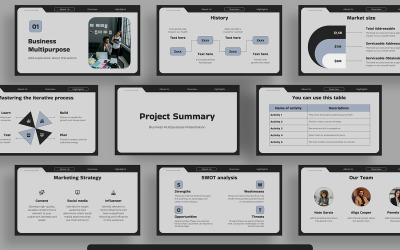 Shrnutí projektu Multipurpose PowerPoint