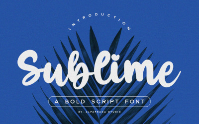 Sublime — шрифт Bold Script