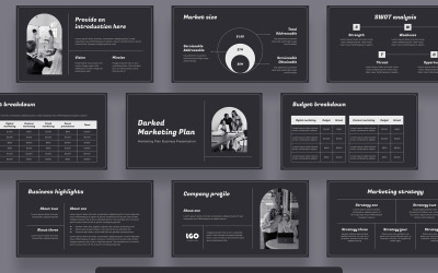 Verduisterd marketingplan PowerPoint
