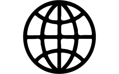 Aarde iconen vector met witte achtergrond