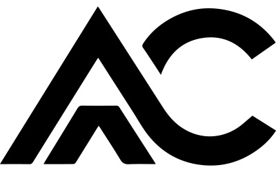 AC logo design silueta vektorové ilustrace