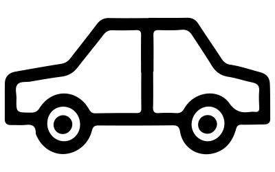 Vecteur d&amp;#39;icônes de voiture avec fond blanc