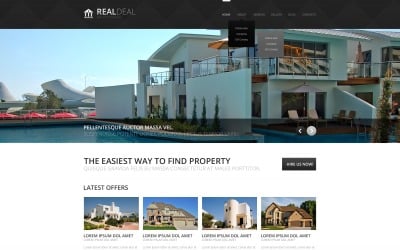 Black and White Real Estate Drupal Template