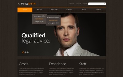 Modèle Web adaptatif pour site d'avocat #43584