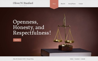 Modello di sito Web dello studio legale