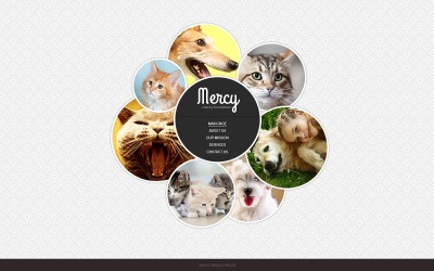 Modelo de site de abrigo de animais