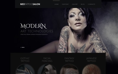 Responsivt Responsive Tattoo Salon WordPress-tema #43569