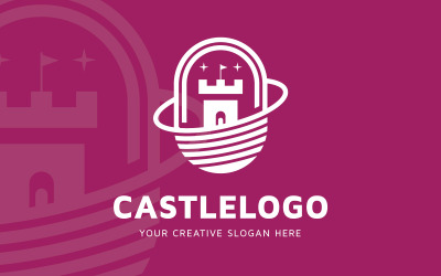 Castle Logo Design sablon kreatív