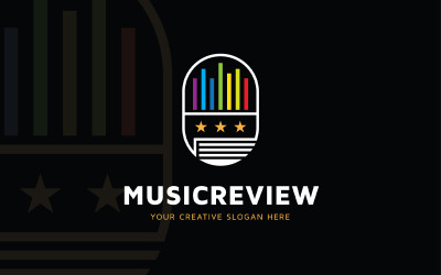 Modèle de conception de logo de revue musicale