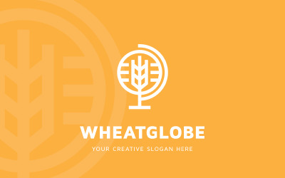 Ontwerpsjabloon voor mondiale tarwe-logo