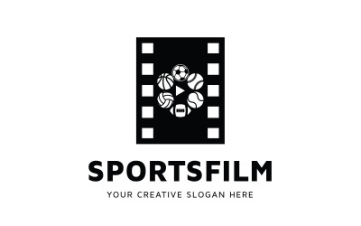 Szablon projektu logo filmu sportowego