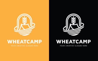 Wheat Camping Logo Design Template