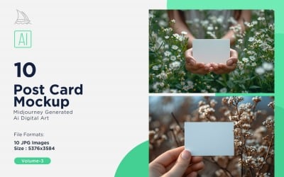 Post Card Mockup 10_Set V-3