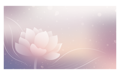Arrière-plan 14400x8100px avec lotus dans une palette de couleurs violette et rose