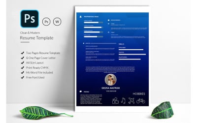 Moderne vector bewerkbare CV-sjabloon