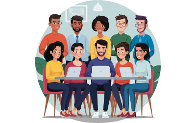 Illustrazione di progettazione della siluetta dell&amp;#39;ufficio