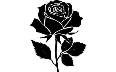 Ilustración de diseño de vector de rosa