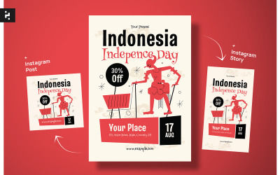 Reklamblad för Indonesiens självständighetsdag