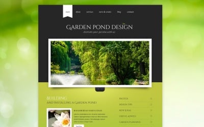 Modelo de site responsivo de design de jardim