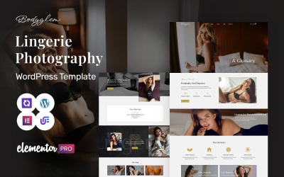 Bodyglem - Underkläder och bikini Modern fotografi WordPress Elementor Theme